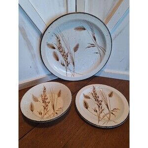 Midwinter Stonehenge WILD OATS MCM 3pc  One Serving Stoneware Plate/Saucer/Bowl